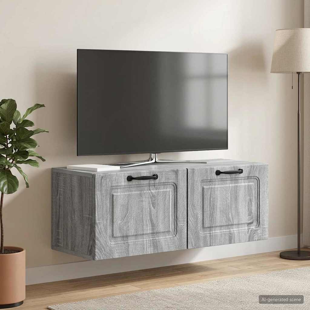 Meuble TV mural Sonoma gris 78,5 x 31 x 30 cm Bois d'ingénierie - XIOS