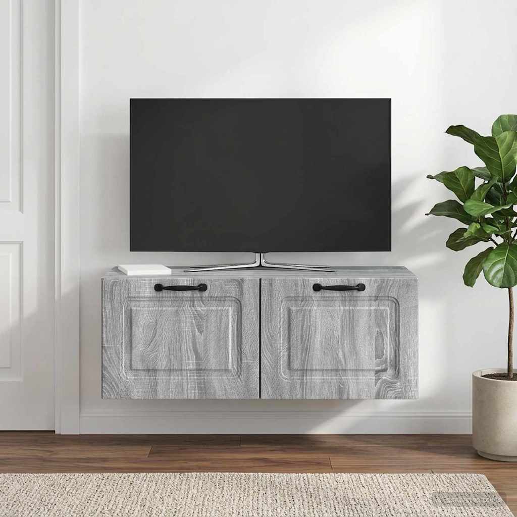 Meuble TV mural Sonoma gris 78,5 x 31 x 30 cm Bois d'ingénierie - XIOS