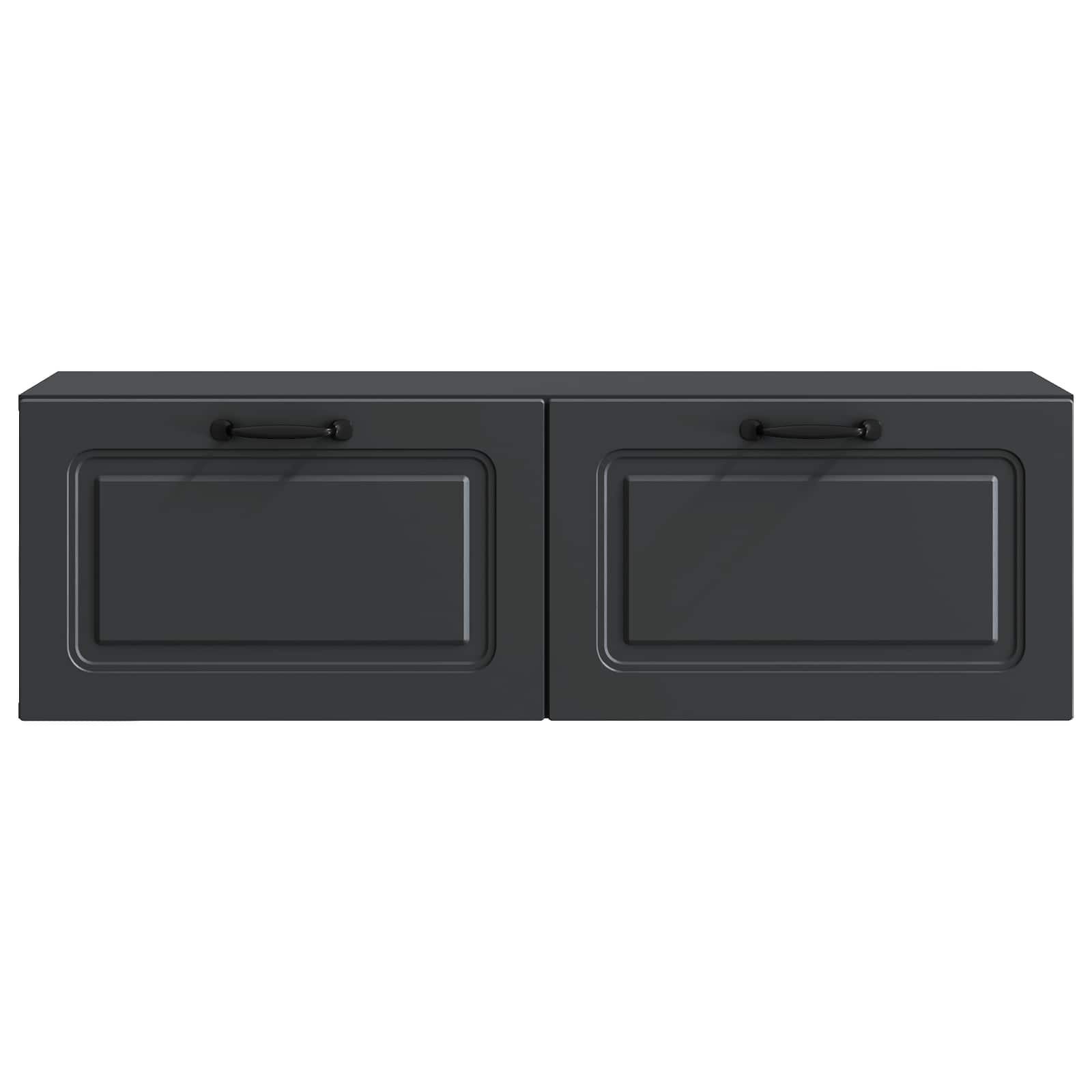 Meuble TV mural Noir 98 x 31 x 30 cm Bois d'ingénierie - XIOS