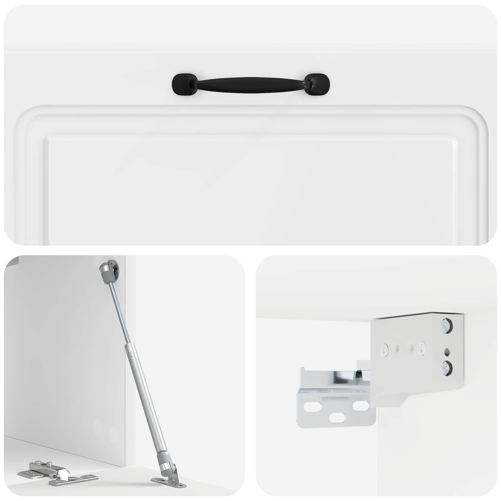 Meuble TV mural Montage mural Blanc brillant 98 x 31 x 30 cm - XIOS