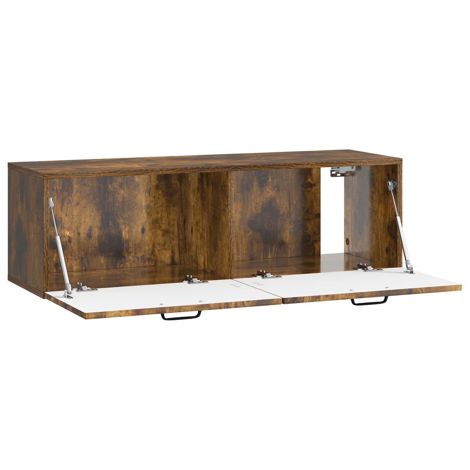 Meuble TV mural Chêne fumé 98 x 31 x 30 cm Bois d'ingénierie - XIOS