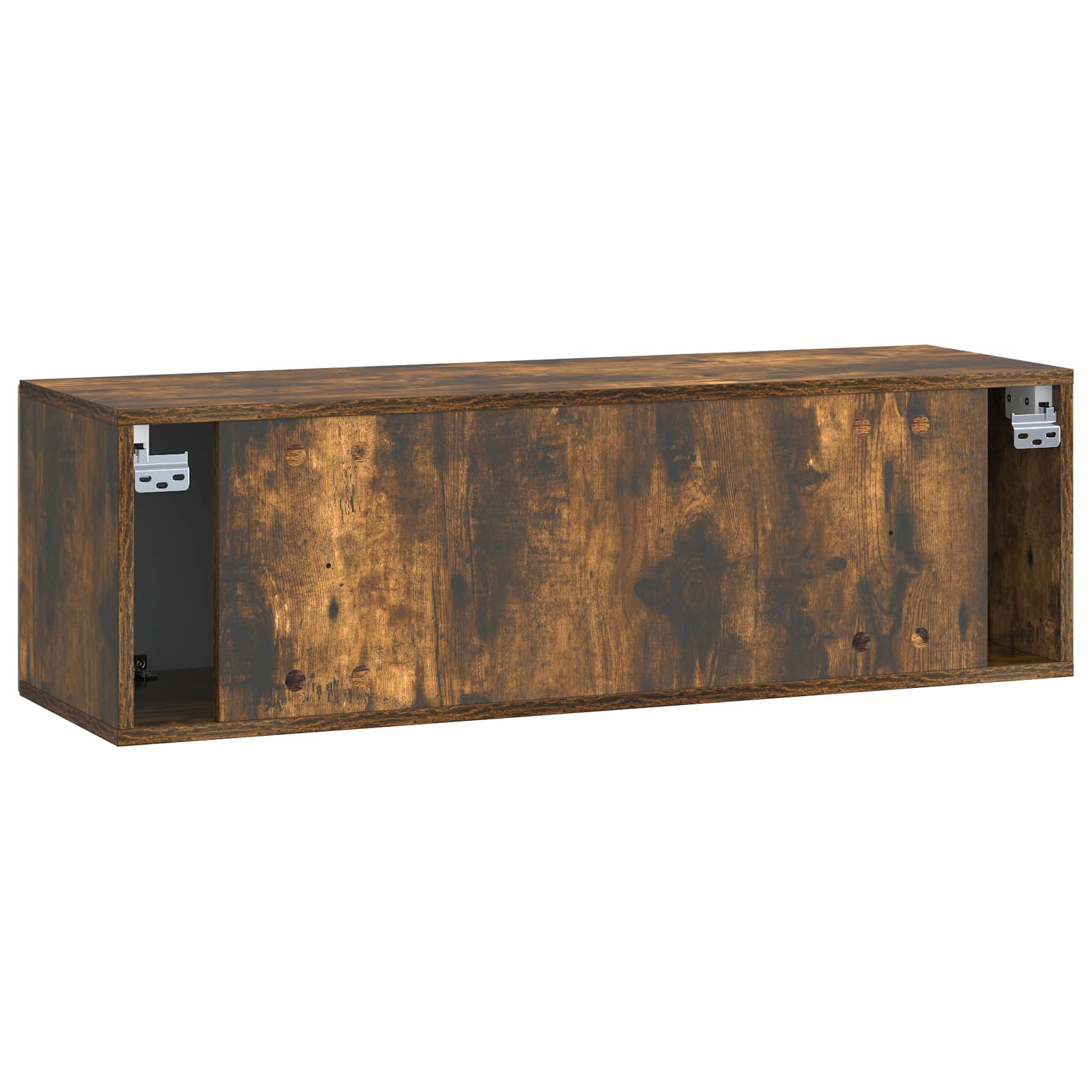 Meuble TV mural Chêne fumé 98 x 31 x 30 cm Bois d'ingénierie - XIOS