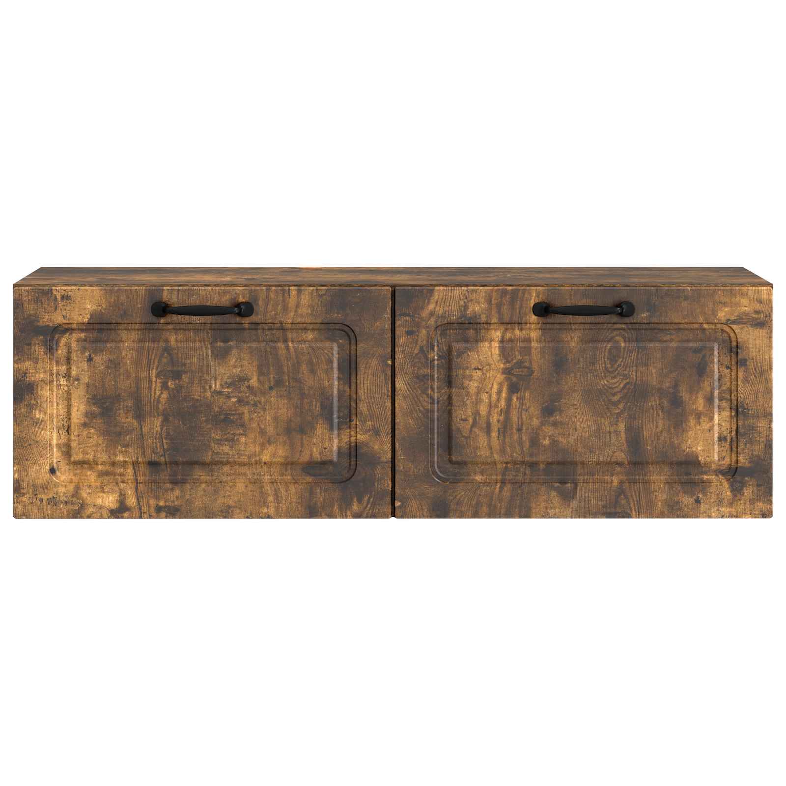 Meuble TV mural Chêne fumé 98 x 31 x 30 cm Bois d'ingénierie - XIOS