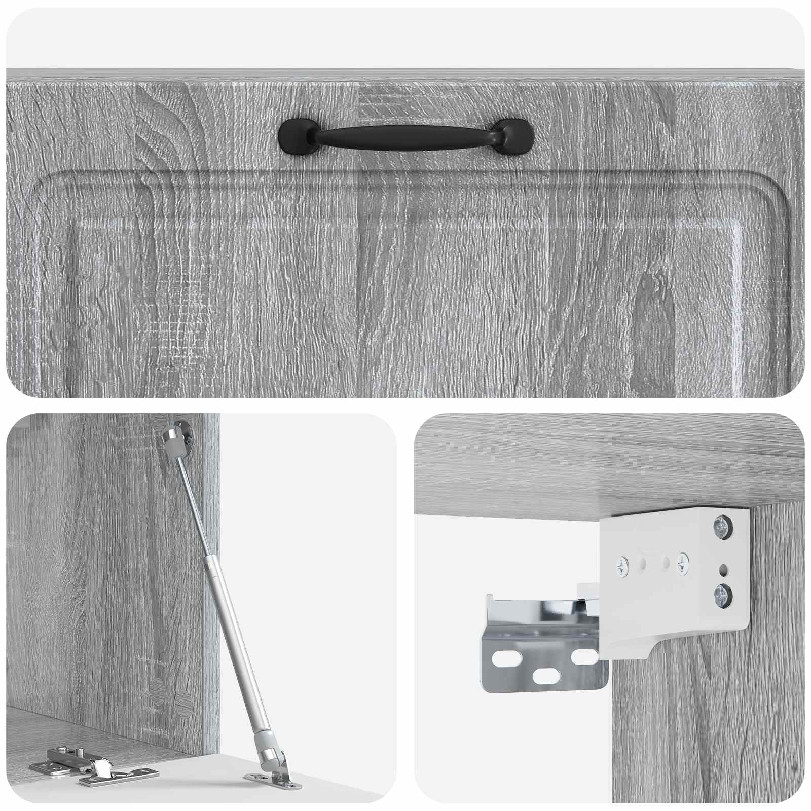 Meuble TV mural Sonoma gris 98 x 31 x 30 cm Bois d'ingénierie - XIOS