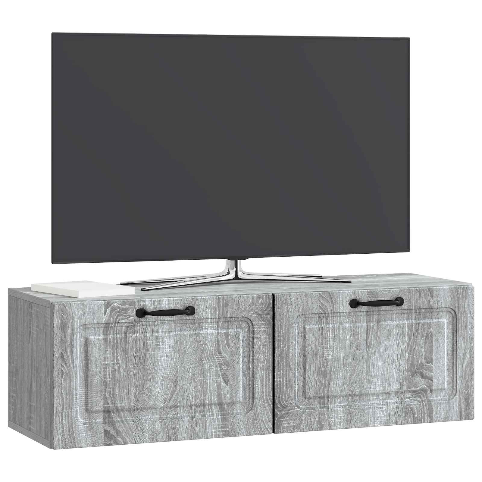 Meuble TV mural Sonoma gris 98 x 31 x 30 cm Bois d'ingénierie - XIOS