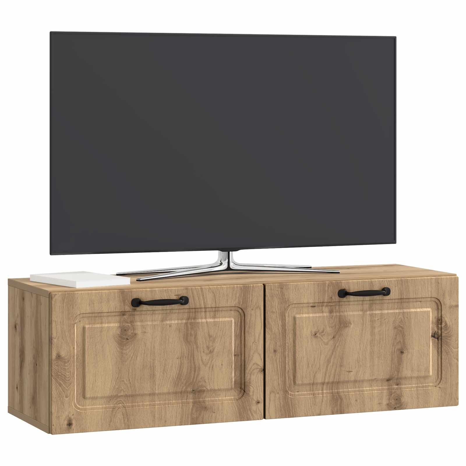 Meuble TV mural 98 x 31 x 30 cm Chêne artisanal - XIOS