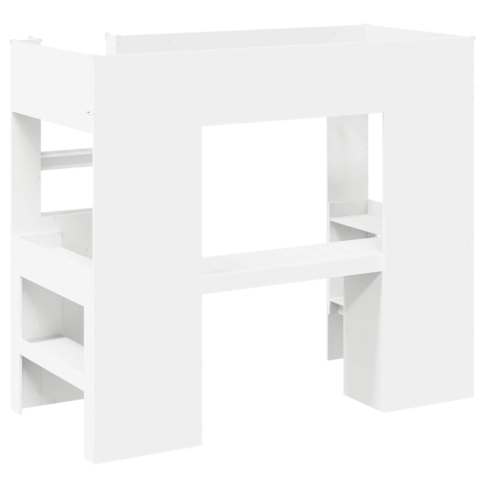 Cadre de lit superposé avec bureau Blanc 80 x 200 cm - XIOS