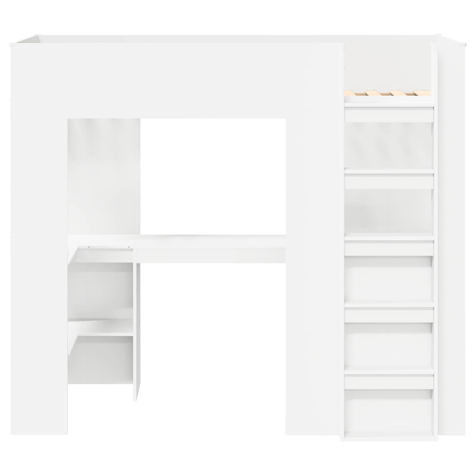 Cadre de lit superposé avec bureau Blanc 80 x 200 cm - XIOS