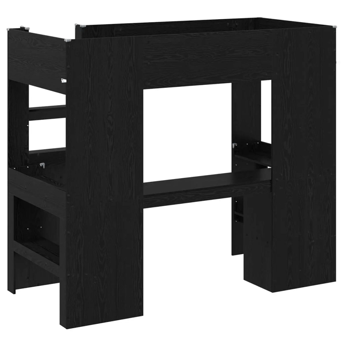 Cadre de lit superposé avec bureau Chêne noir 100 x 200 cm - XIOS