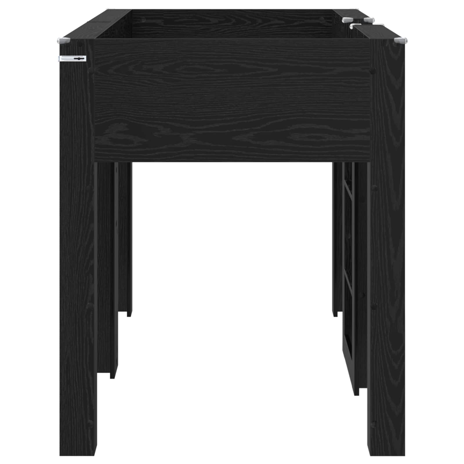 Lit Superposé pour Enfants avec stockage Chêne noir 75 x 190 cm - XIOS