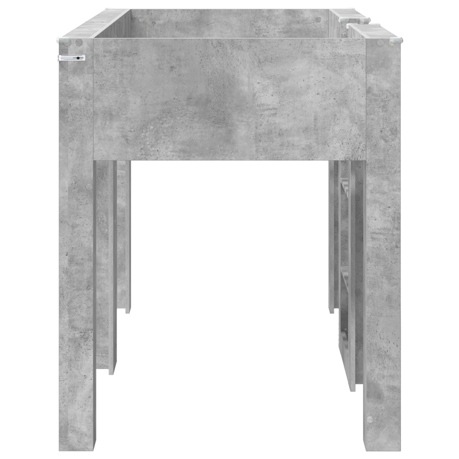 Lit Superposé pour Enfants avec stockage Gris béton 75 x 190 cm - XIOS