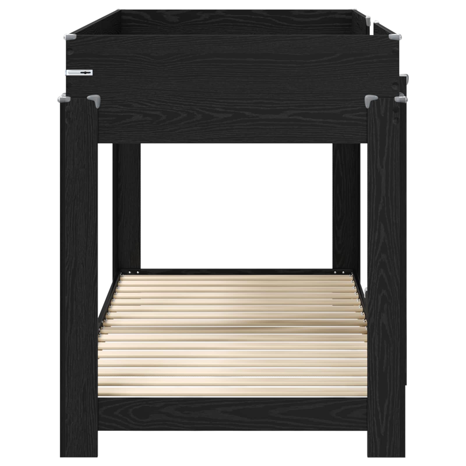 Lit Superposé pour Enfants avec matelas Chêne noir 100 x 200 cm