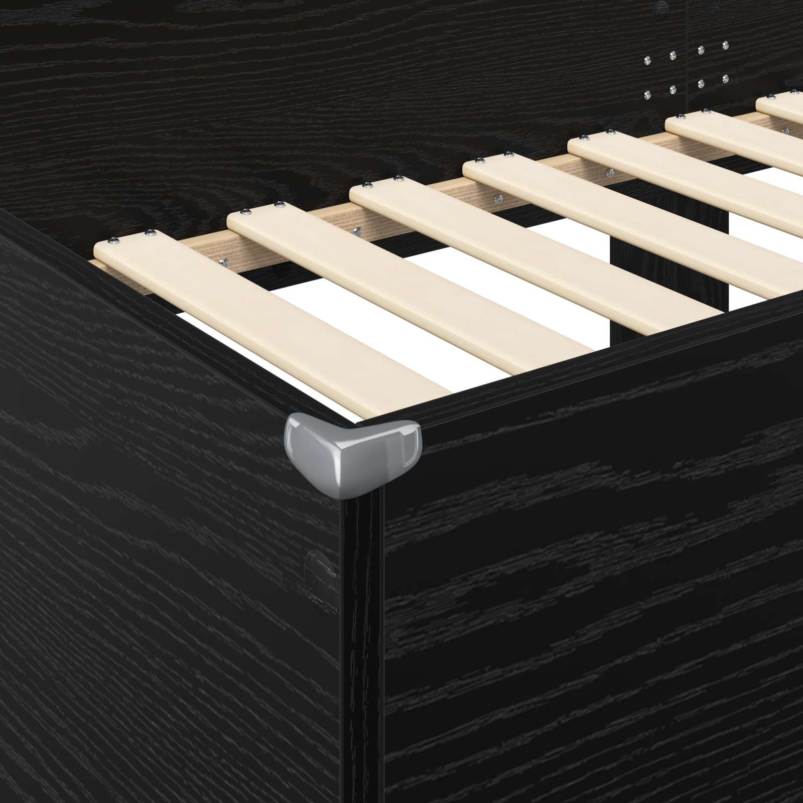 Lit Superposé pour Enfants avec matelas Chêne noir 90 x 200 cm - XIOS