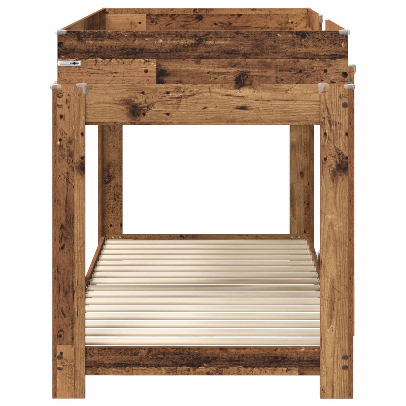 Lit Superposé pour Enfants avec matelas Bois ancien 90 x 200 cm - XIOS