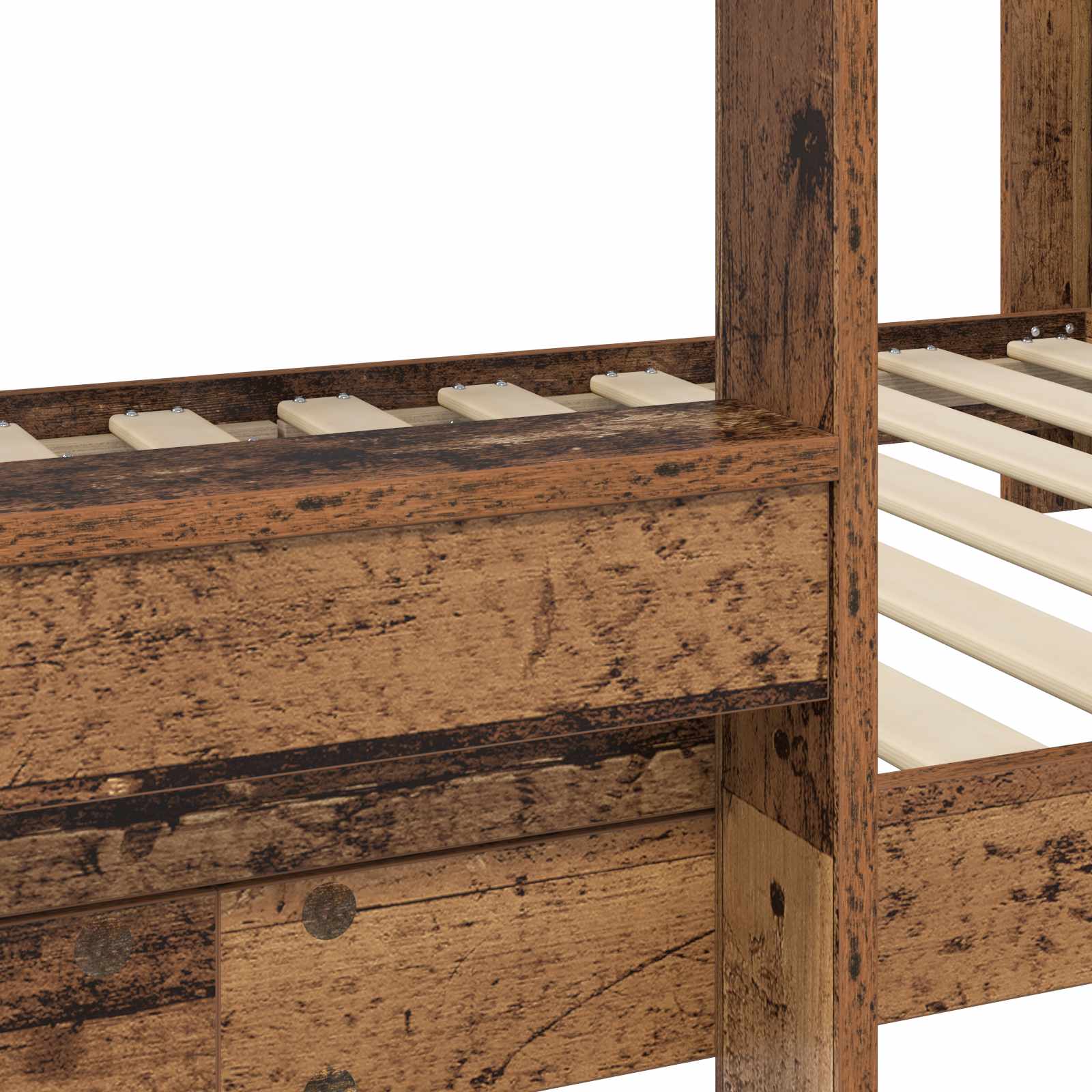 Lit Superposé pour Enfants Bois ancien 100 x 190 cm - XIOS