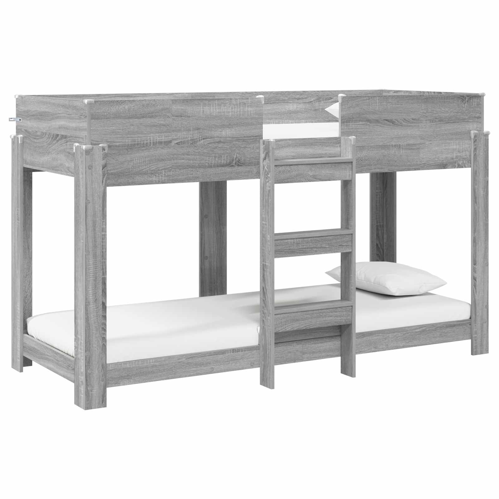 Lit Superposé pour Enfants avec matelas Gris Sonoma 80 x 190 cm - XIOS