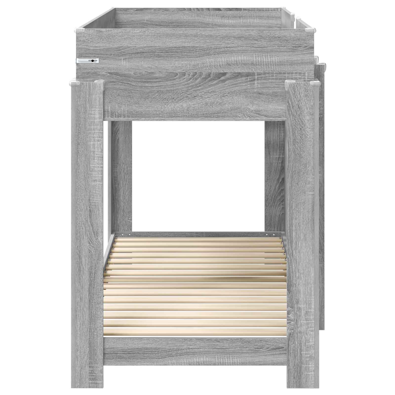 Lit Superposé pour Enfants avec matelas Gris Sonoma 80 x 190 cm - XIOS