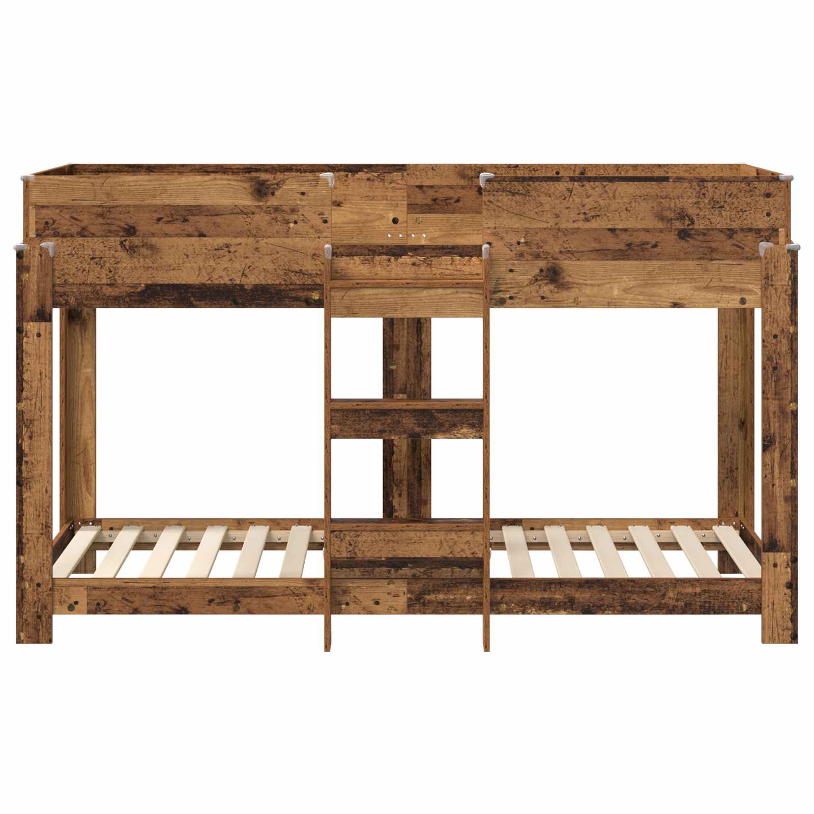 Lit Superposé pour Enfants avec matelas Bois ancien 80 x 190 cm - XIOS