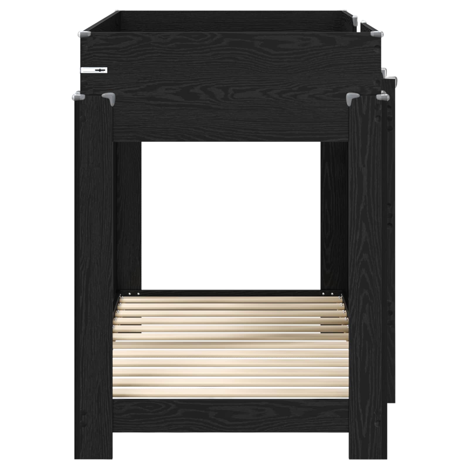 Lit Superposé pour Enfants avec matelas Chêne noir 90 x 160 cm - XIOS