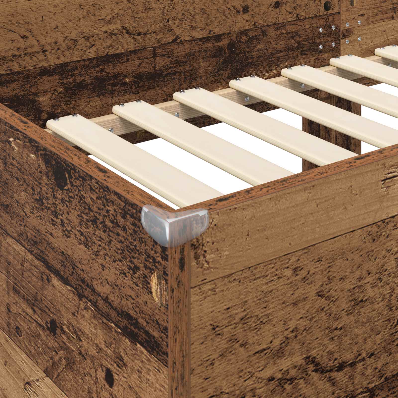 Lit Superposé pour Enfants avec matelas Bois ancien 90 x 160 cm - XIOS