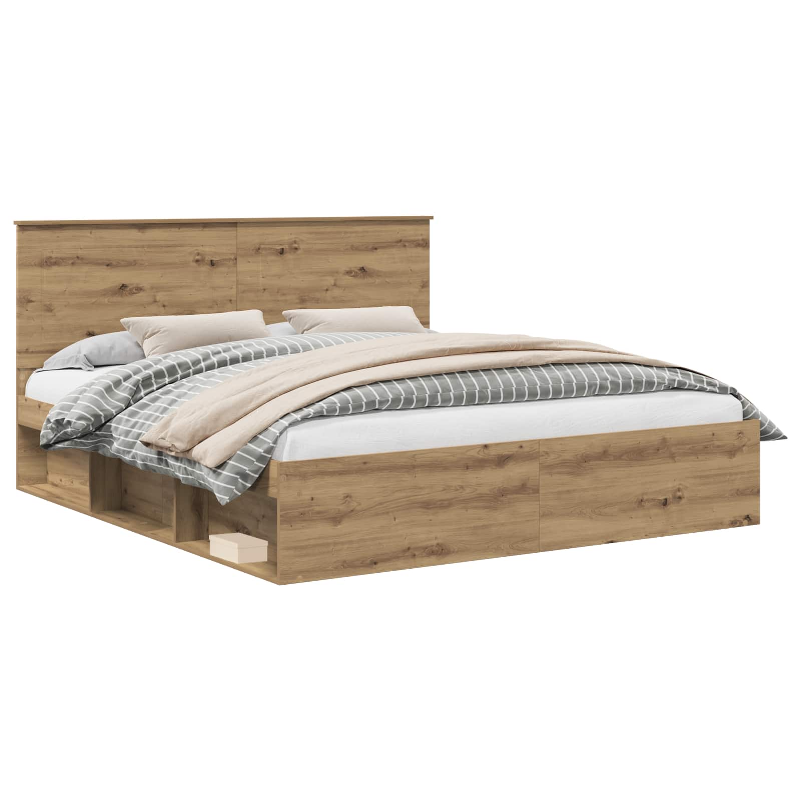 Cadre de lit Chêne artisan 180 x 200 cm Pin massif - XIOS