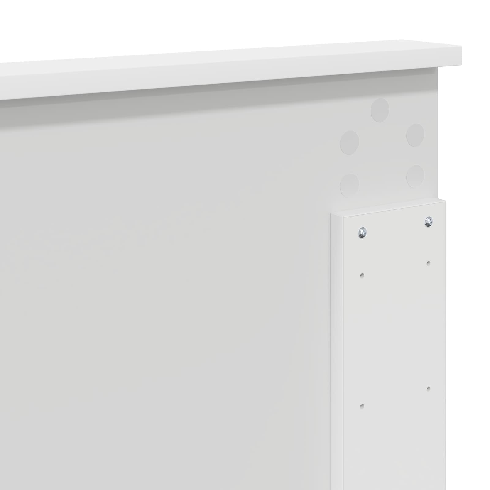 Cadre de lit avec tête de lit Blanc 135 x 190 cm Pin massif - XIOS