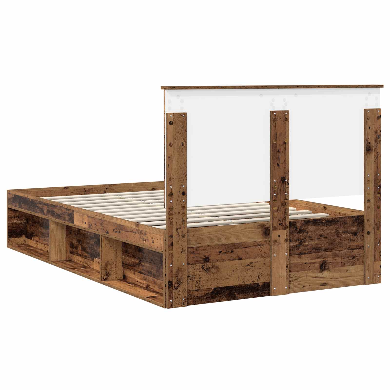 Cadre de lit avec tiroir Bois ancien 135 x 190 cm Pin massif - XIOS