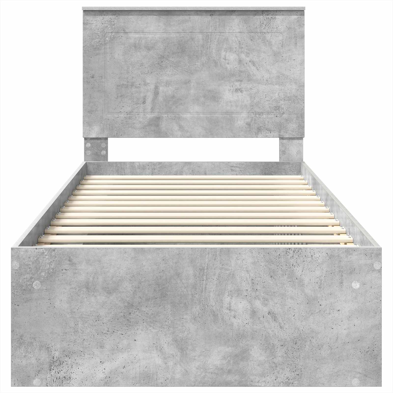 Cadre de lit Béton 90 x 200 cm Bois de pin massif - XIOS