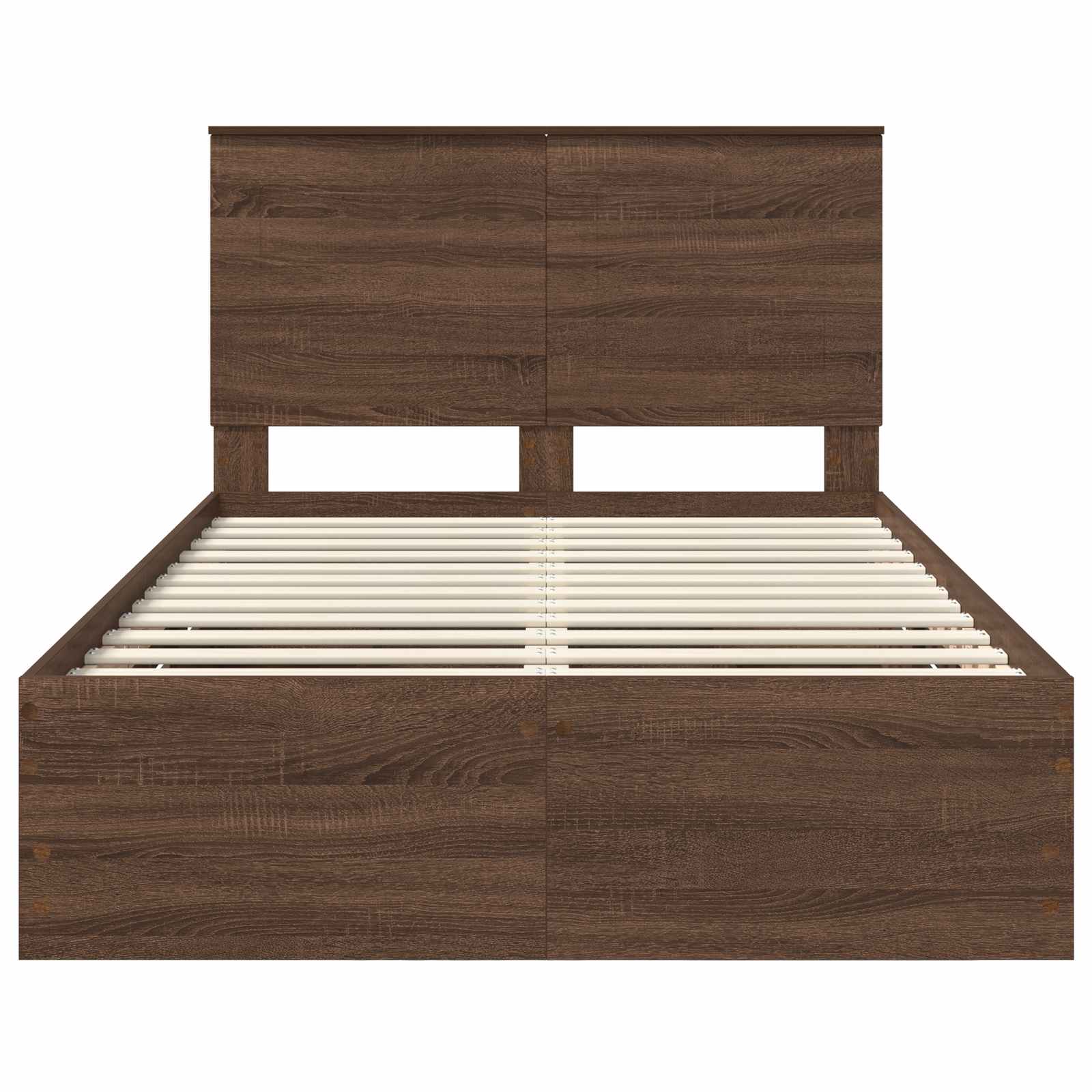 Cadre de lit Chêne brun 135 x 190 cm Bois Ingénierie - XIOS