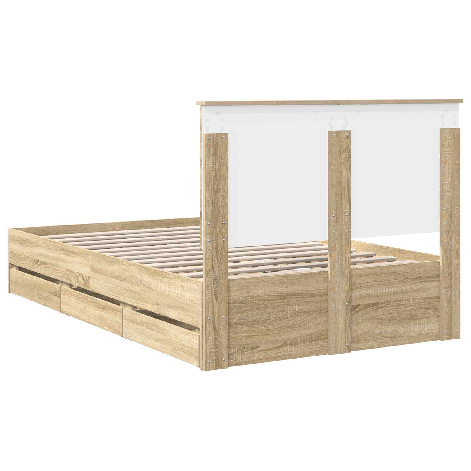 Cadre de lit Chêne Sonoma 120 x 200 cm Bois Ingénierie - XIOS