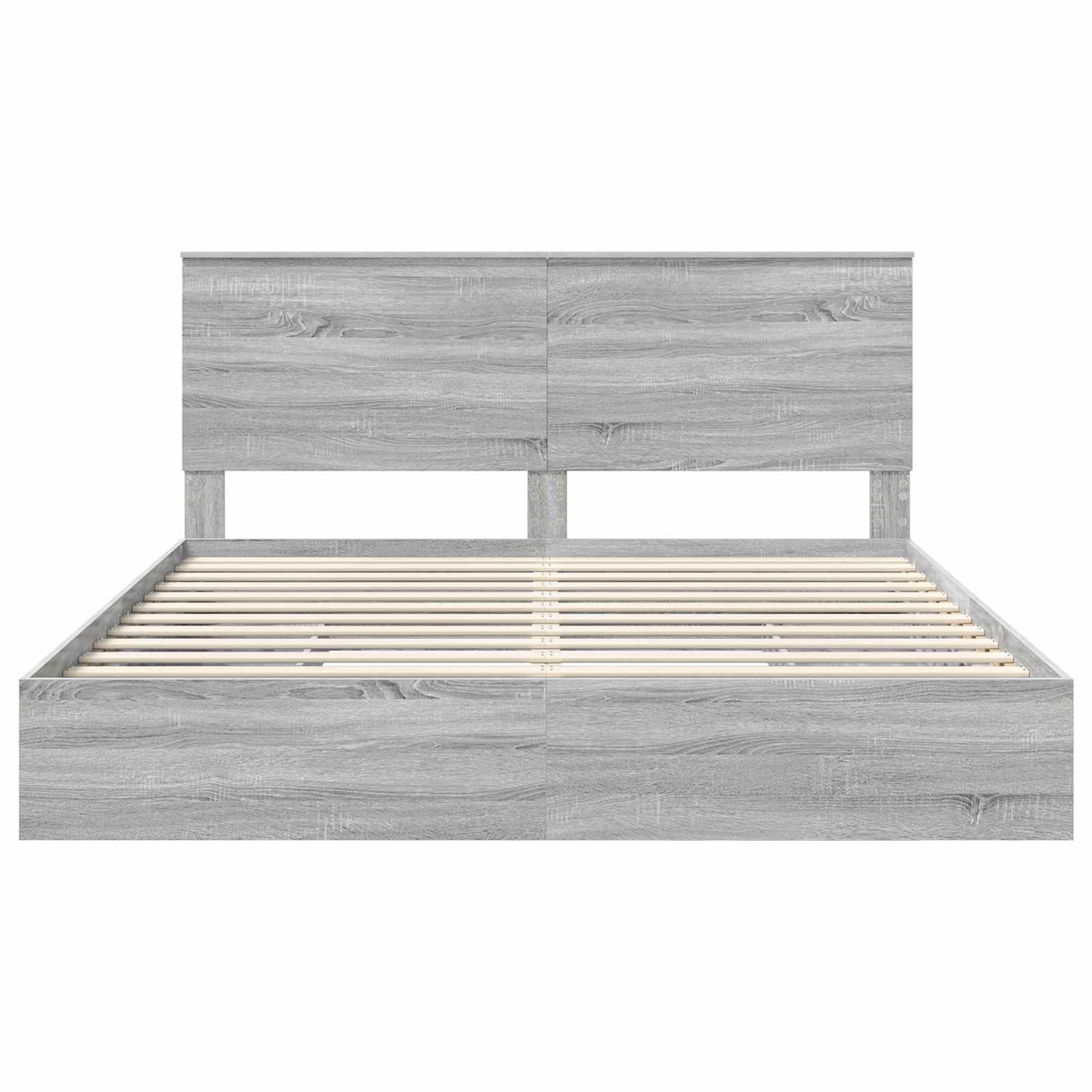 Lit de Rangement Gris Sonoma 200 x 200 cm Bois d'ingénierie - XIOS