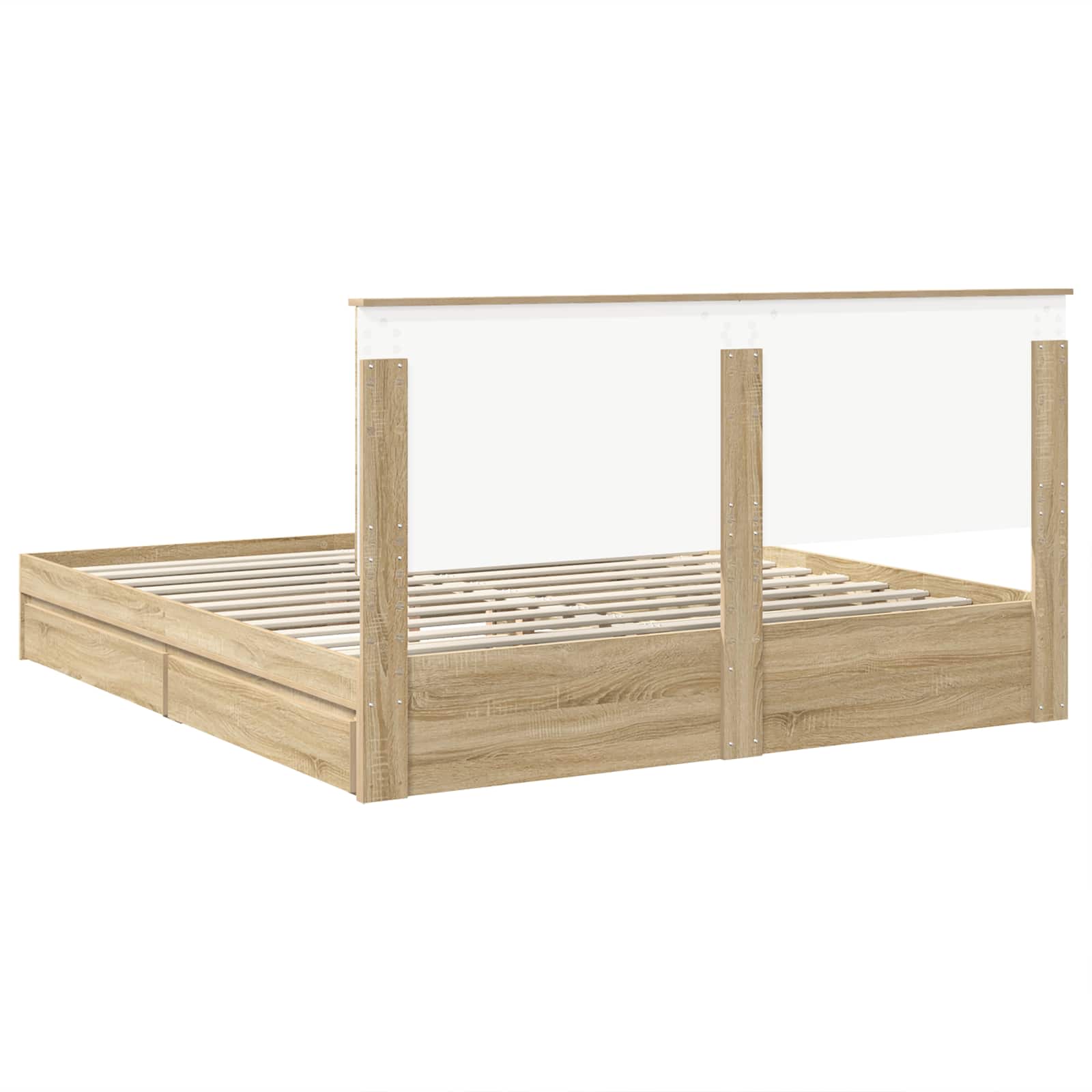 Lit de Rangement Chêne Sonoma 180 x 200 cm Bois d'ingénierie - XIOS