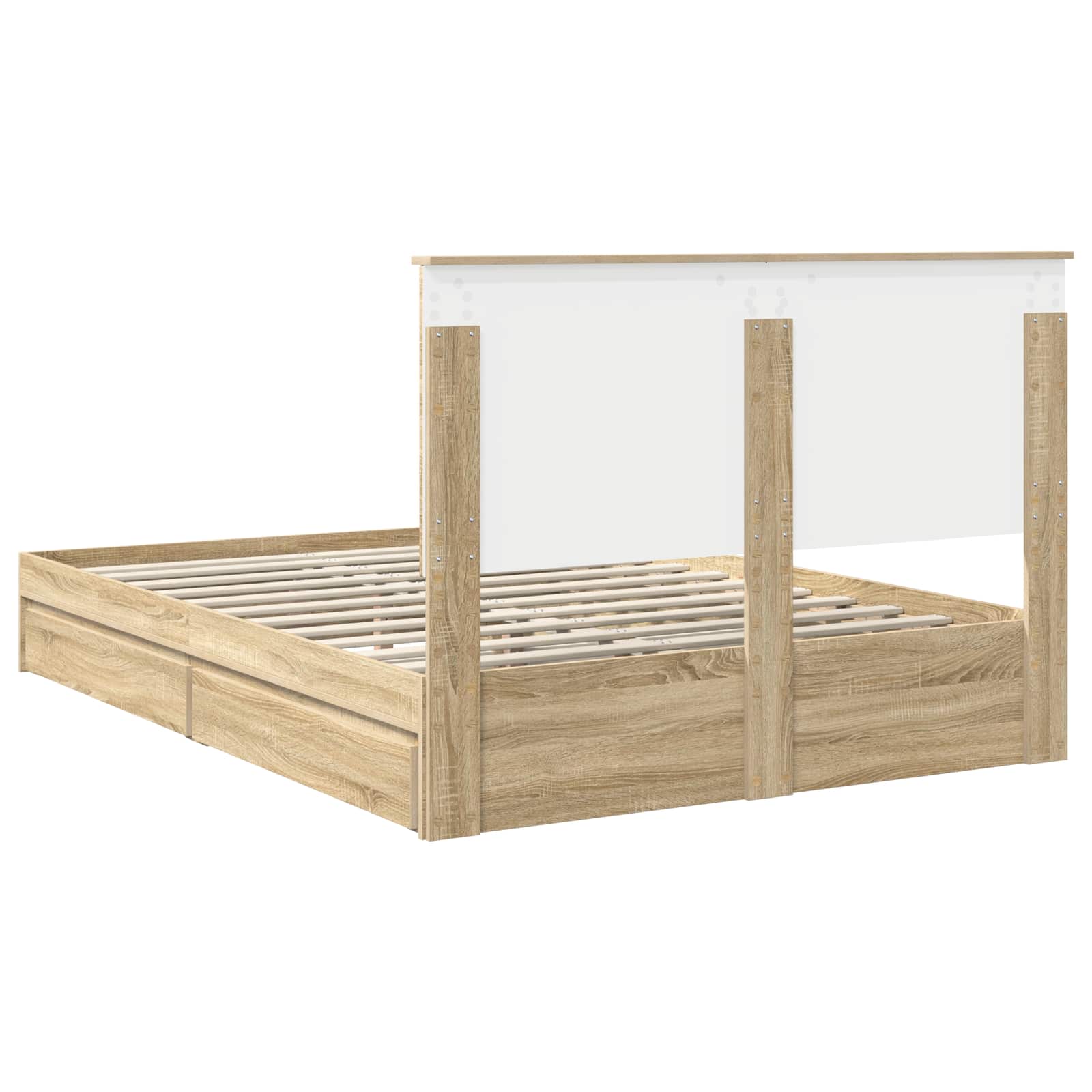 Lit de Rangement Chêne Sonoma 140 x 190 cm Bois d'ingénierie - XIOS