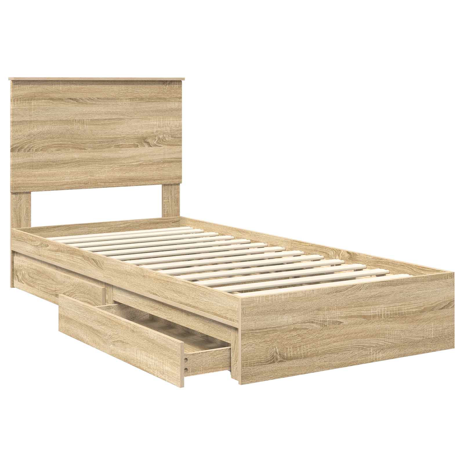 Cadre de lit Chêne Sonoma 100 x 200 cm Bois d'ingénierie - XIOS