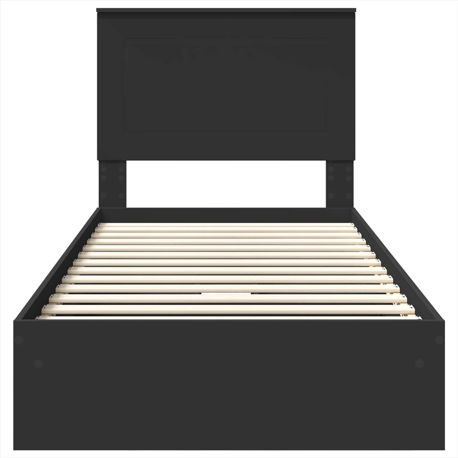 Lit de Rangement avec tiroir Noir 90 x 190 cm Bois d'ingénierie - XIOS