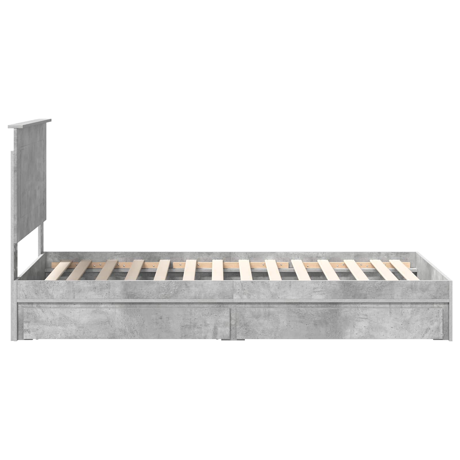 Cadre de lit Gris béton 90 x 190 cm Bois d'ingénierie - XIOS