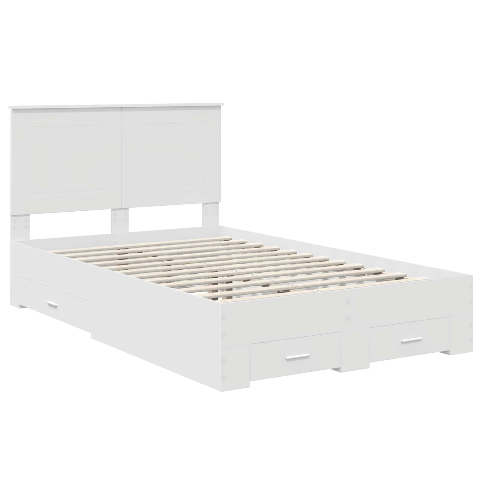 Cadre de lit avec tiroir Blanc 120 x 190 cm Bois d'ingénierie - XIOS