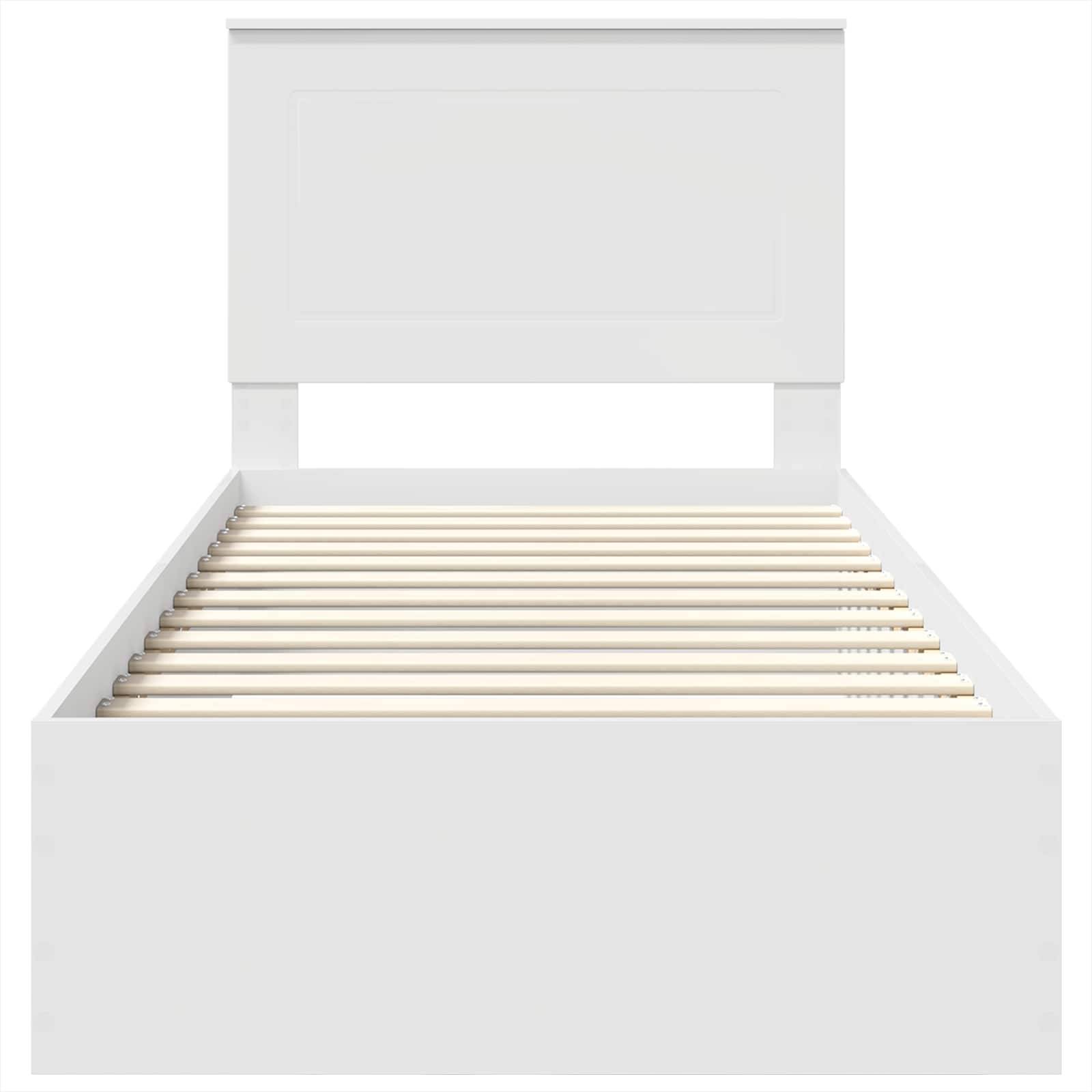 Cadre de lit Chêne Fumé et Argent 75 x 190 cm Bois d'ingénierie - XIOS