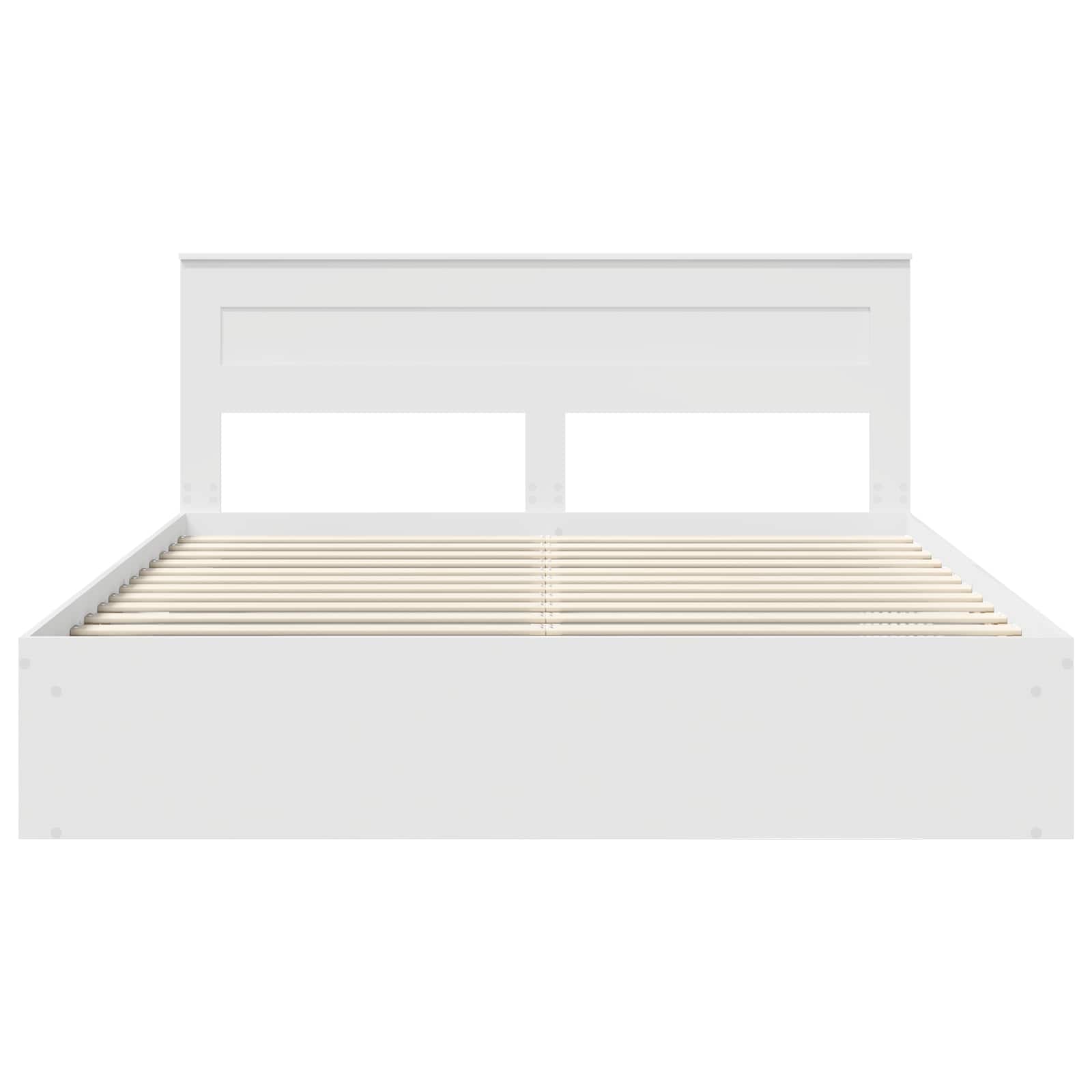 Cadre de lit avec tête de lit Blanc 180 x 200 cm Pin massif - XIOS