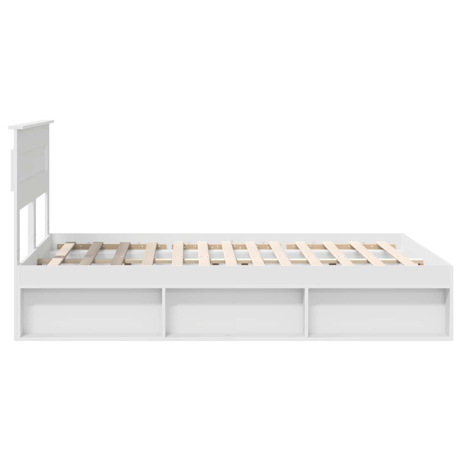 Cadre de lit avec matelas Blanc 150 x 200 cm Pin massif - XIOS