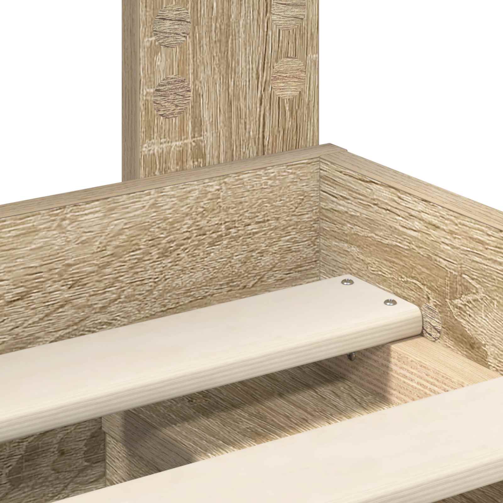 Cadre de lit avec matelas Chêne Sonoma 150 x 200 cm Pin massif - XIOS