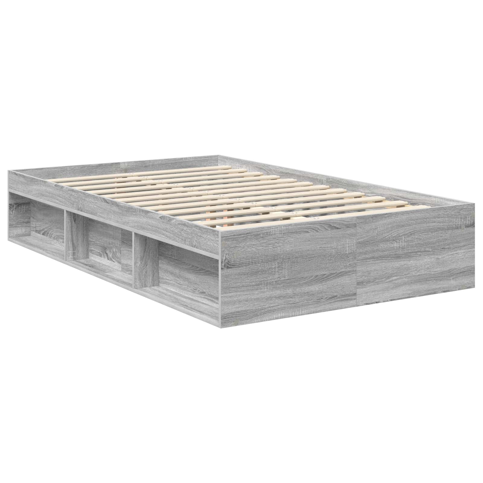 Cadre de lit avec matelas Gris Sonoma 120 x 190 cm Pin massif - XIOS