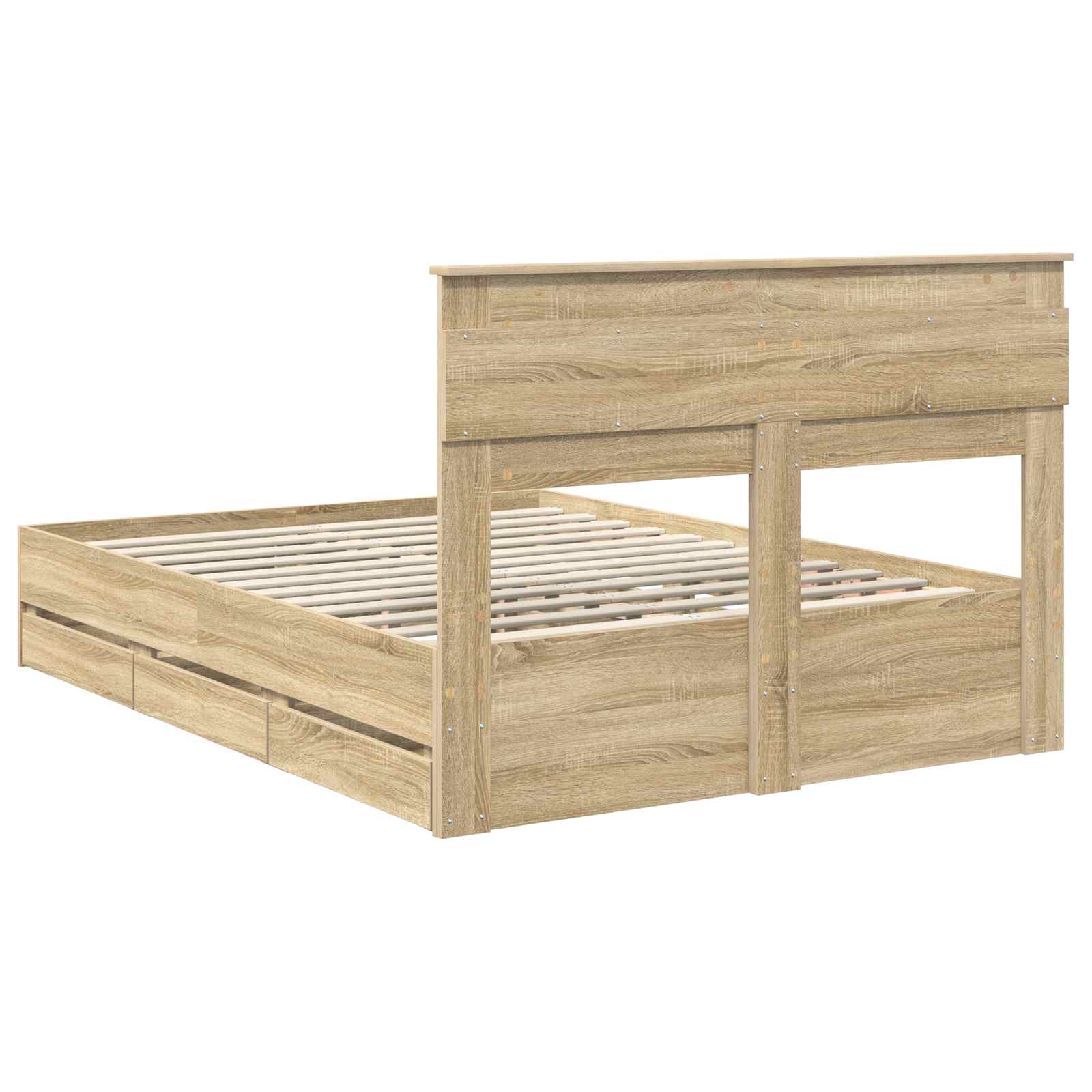 Cadre de lit Chêne Sonoma 160 x 200 cm Bois Ingénierie - XIOS