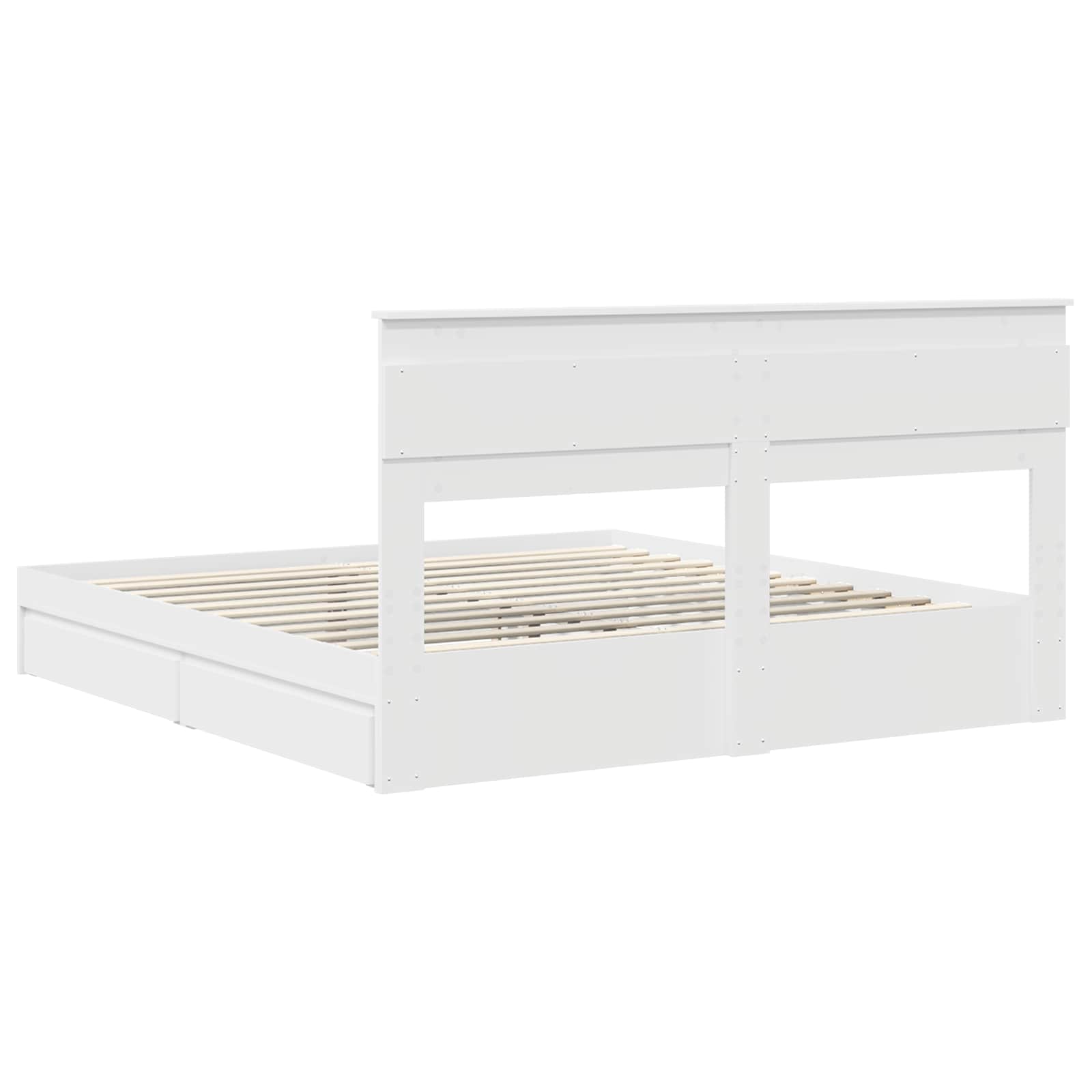 Lit de Rangement Blanc 180 x 200 cm Bois d'ingénierie - XIOS