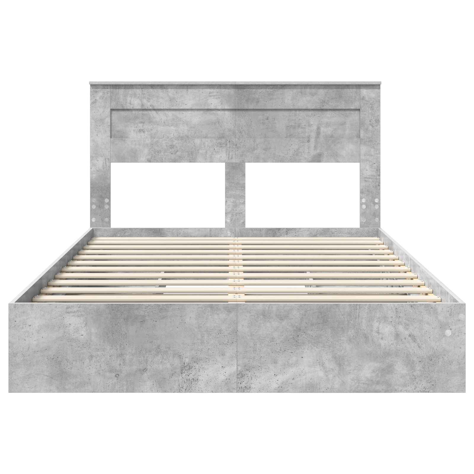 Cadre de lit Gris béton 150 x 200 cm Bois d'ingénierie - XIOS