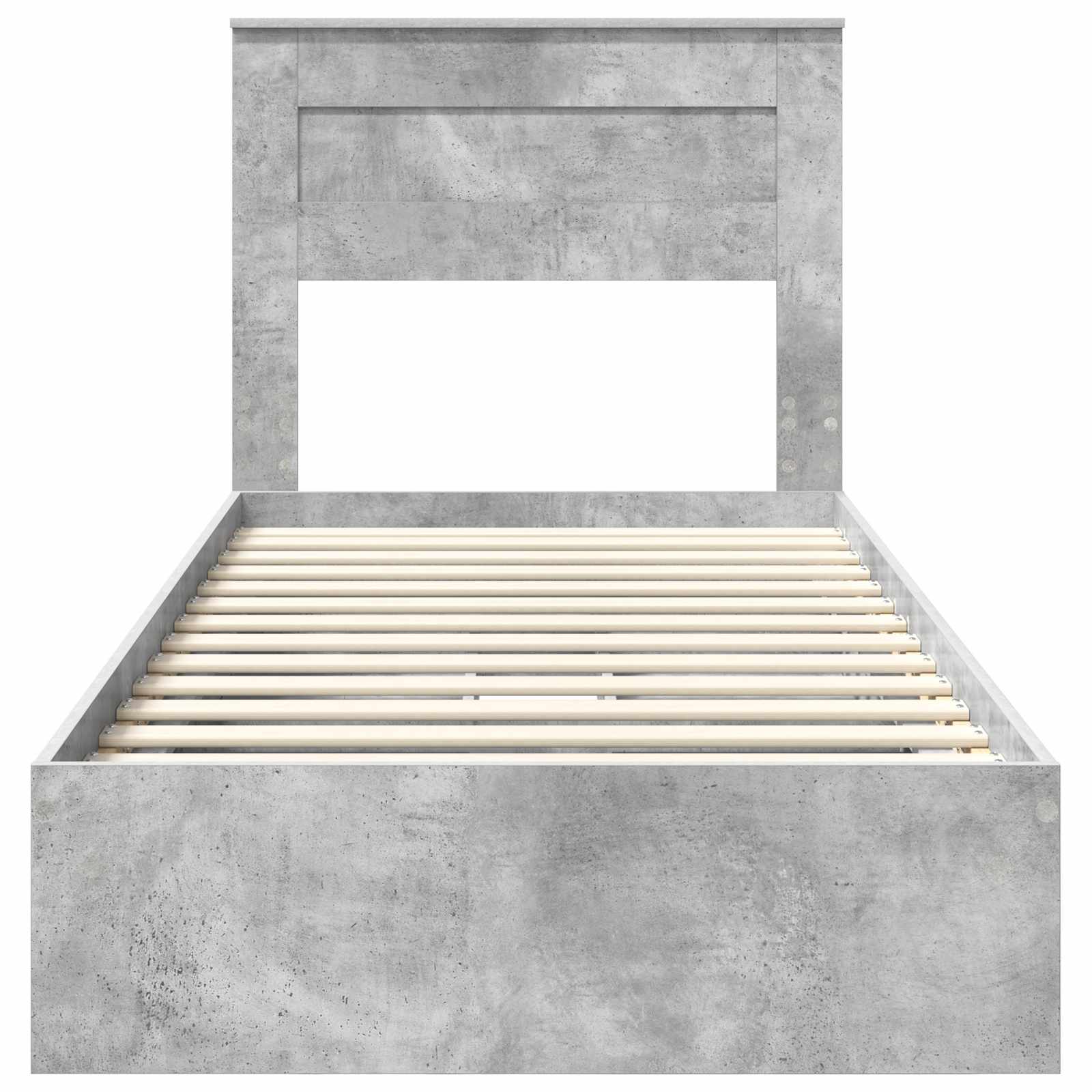 Cadre de lit Gris béton 90 x 190 cm Bois d'ingénierie - XIOS