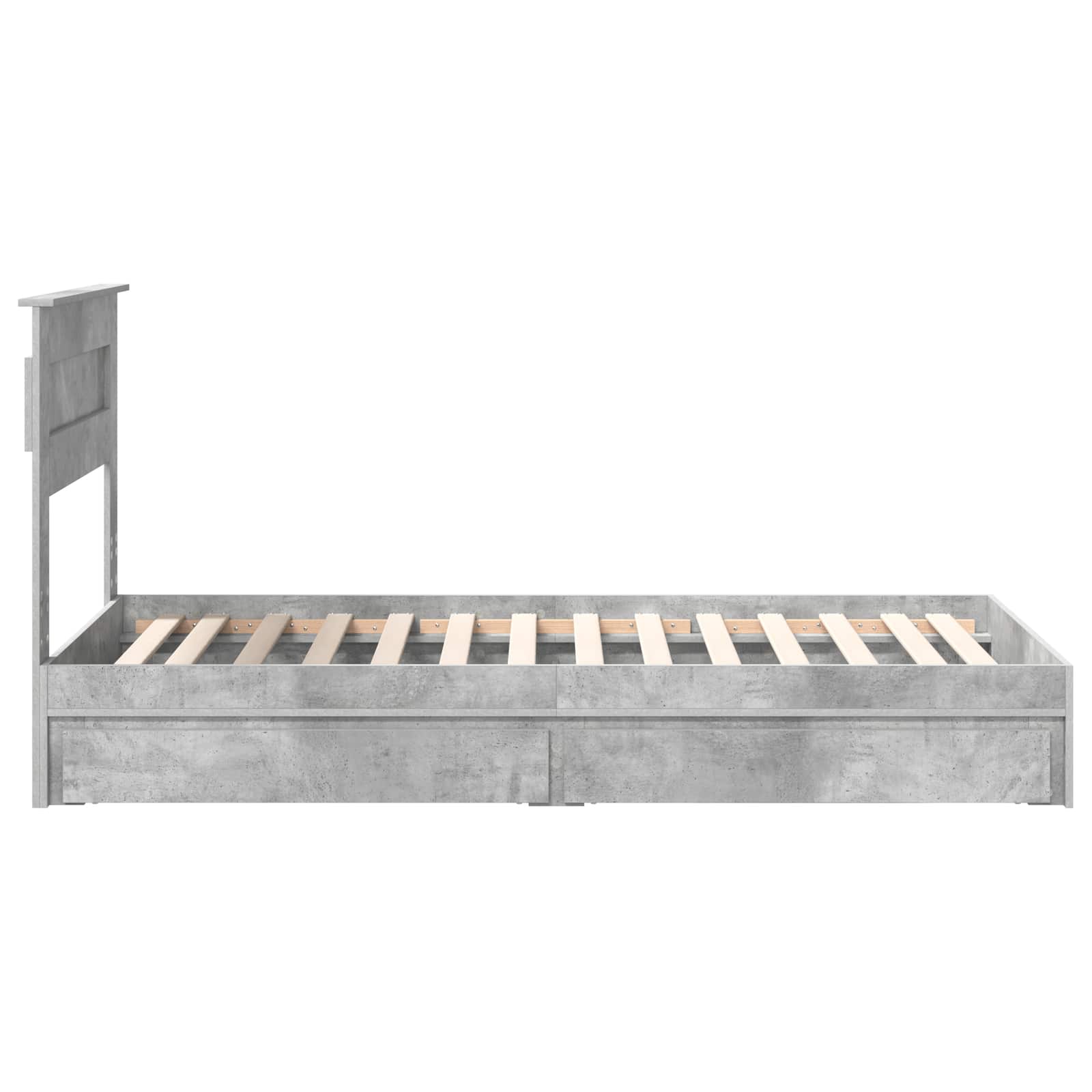 Cadre de lit Gris béton 90 x 190 cm Bois d'ingénierie - XIOS