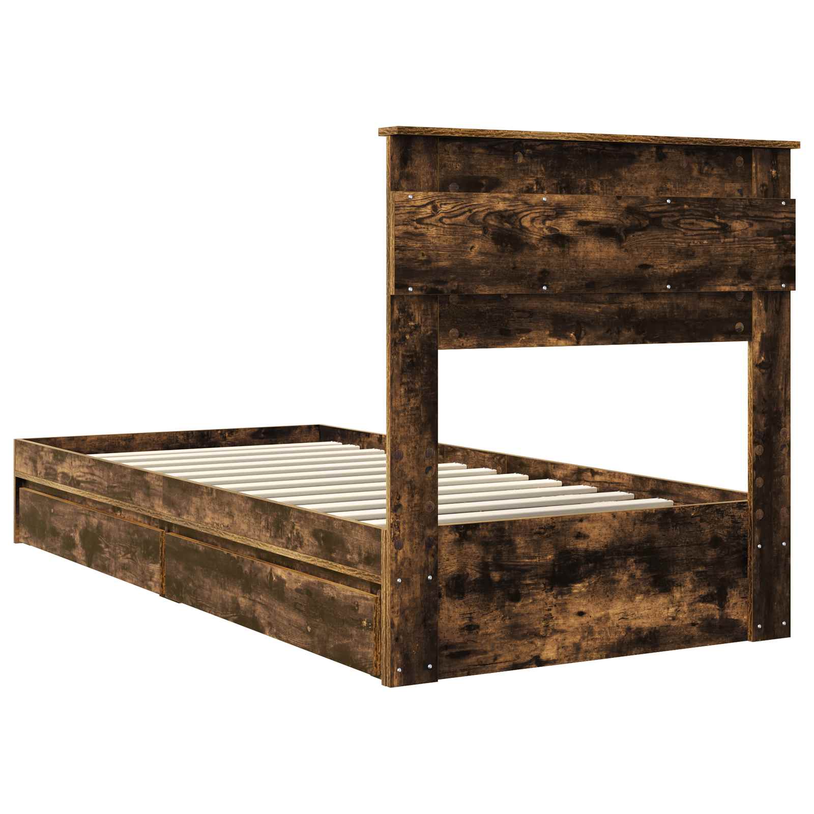 Cadre de lit Chêne fumé 90 x 190 cm Bois d'ingénierie - XIOS