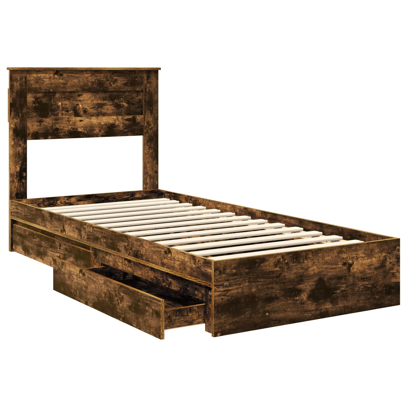 Cadre de lit Chêne fumé 75 x 190 cm Bois d'ingénierie - XIOS