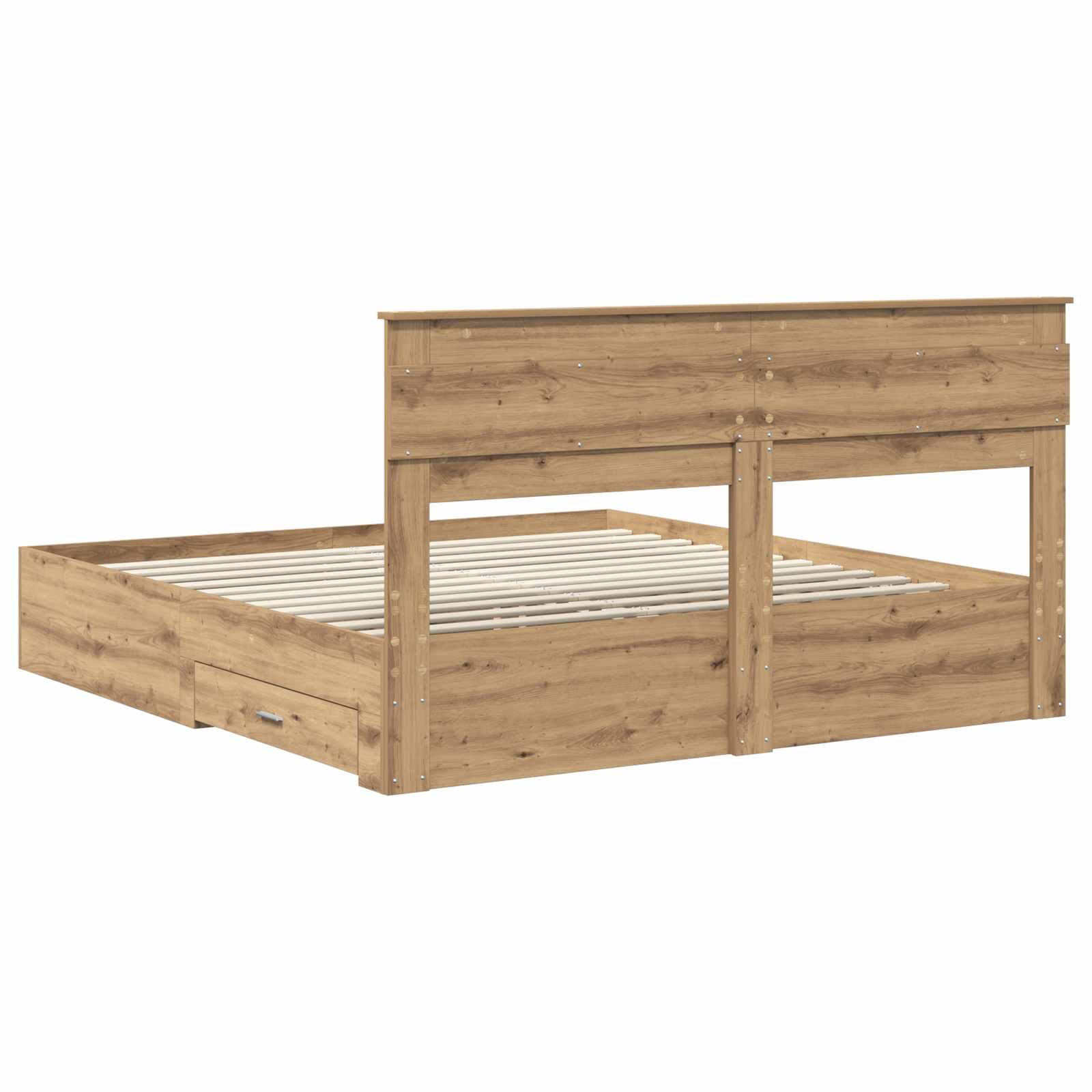 Cadre de lit Chêne artisanal 180 x 200 cm Bois d'ingénierie - XIOS